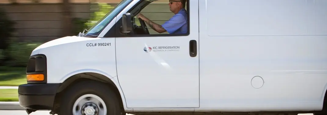 KIC Refrigeration service vehicle serving Wasco area